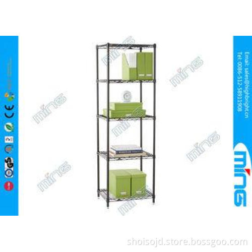 Chrome Carbon Steel Mobile Wire Shelving Portable Storage S